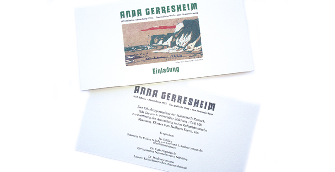 Einladungskarte gedruckt auf ausgewähltem Imagepapier