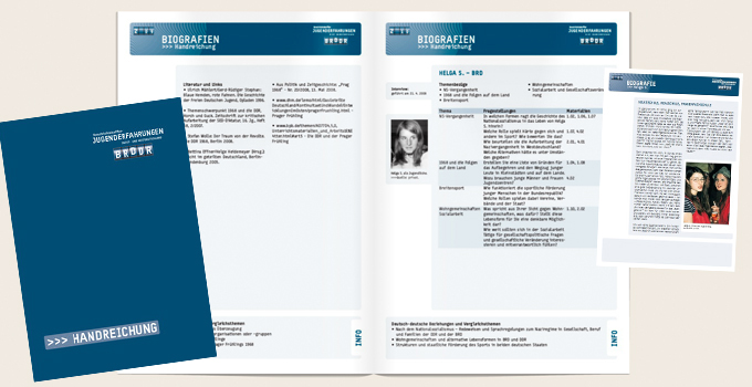Aufbau der Seiten der Biografie-Ordner